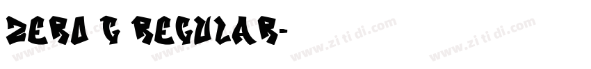 Zero G Regular字体转换